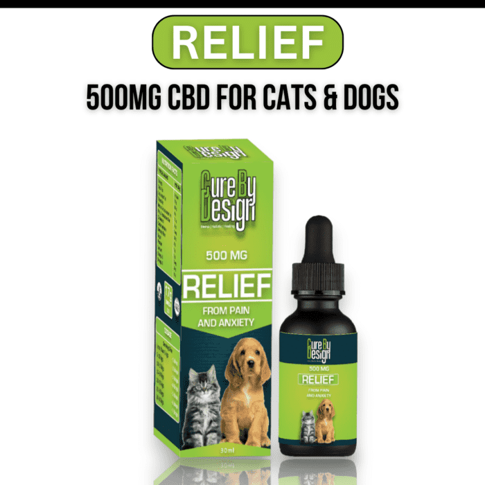 Shop Relief 500mg CBD oil for Cats Dogs - curebydesign